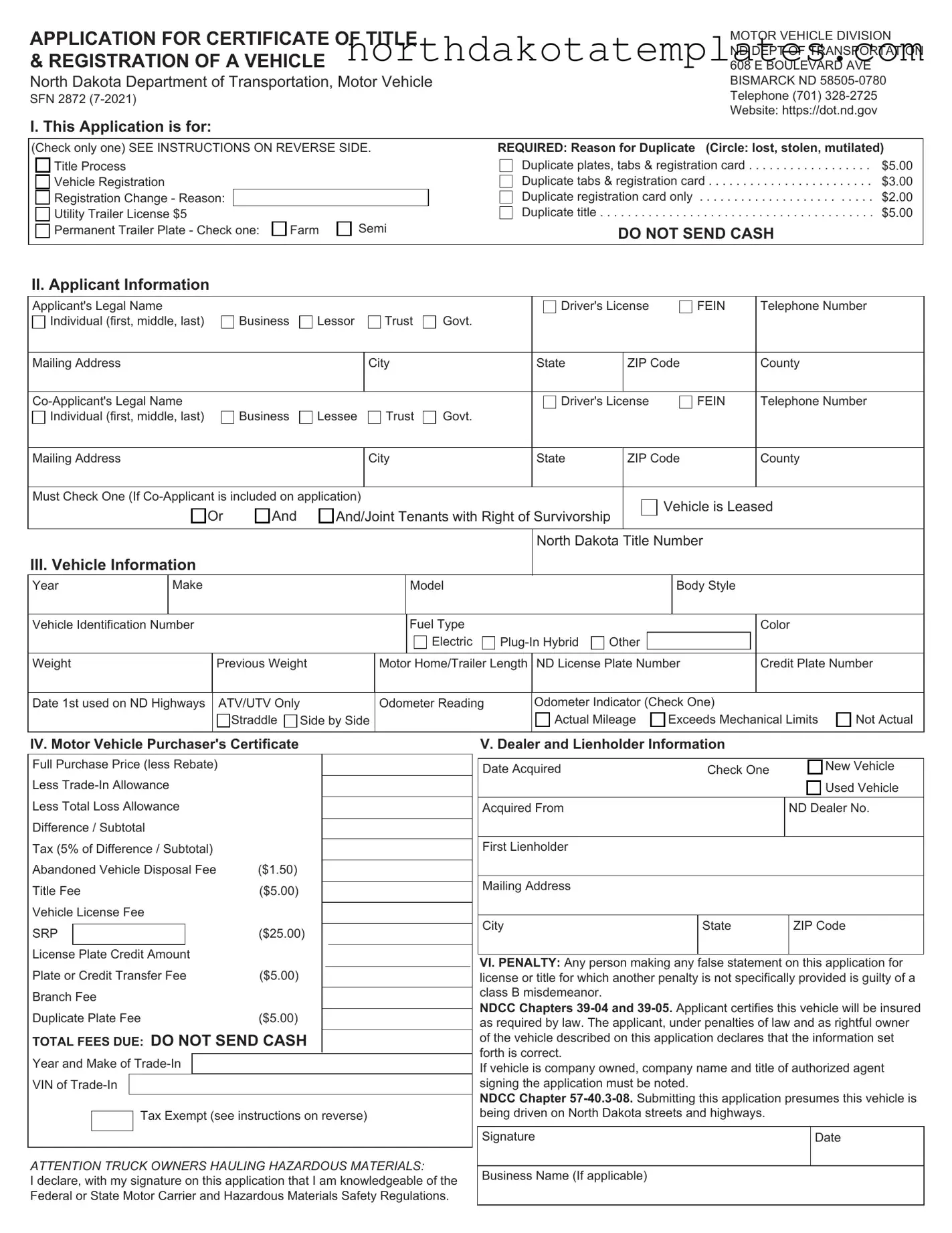 Free Sfn 2872 PDF Template