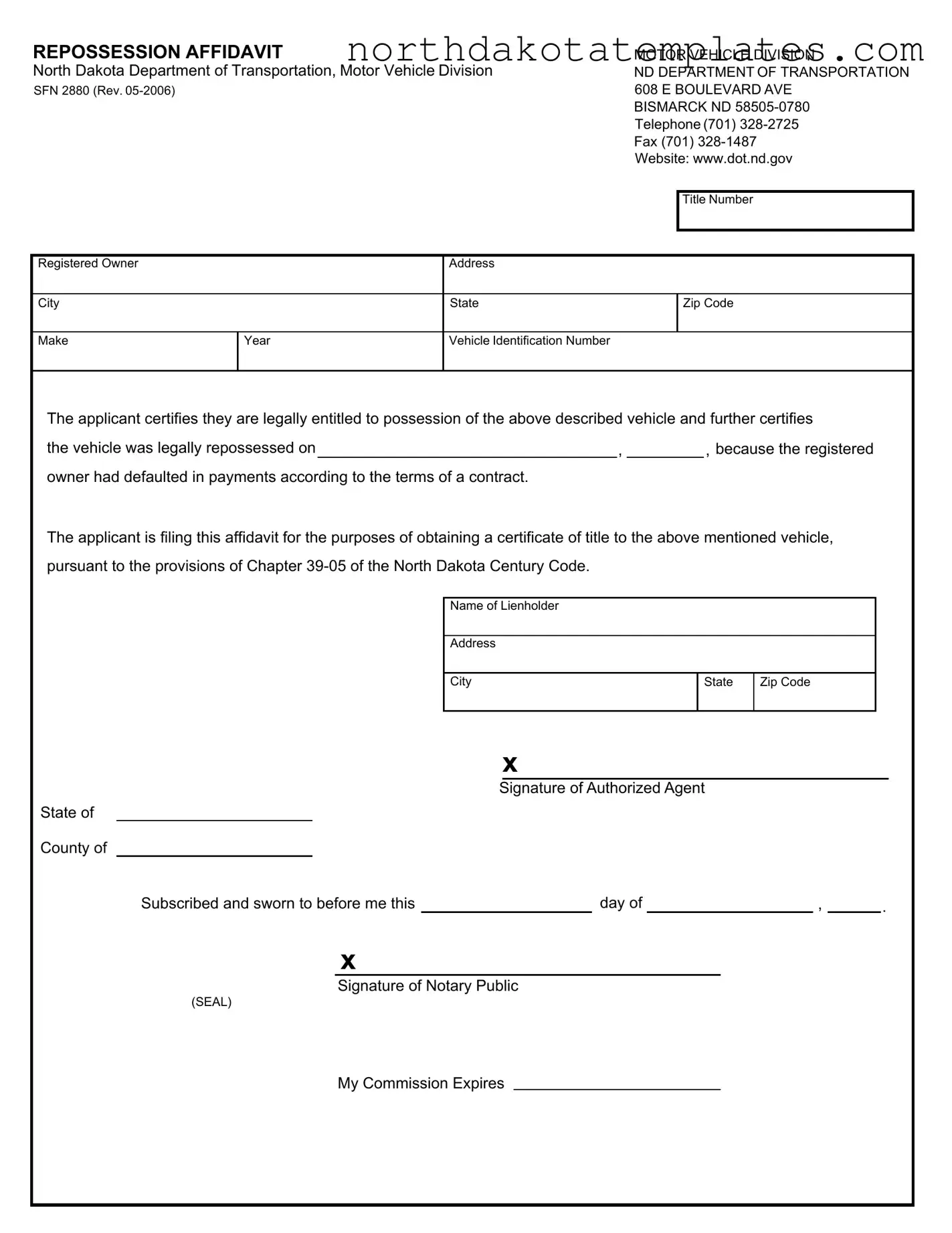 Free Sfn 2880 PDF Template