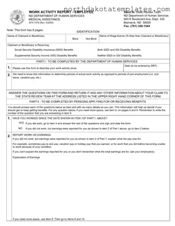 Free Sfn 1078 PDF Template
