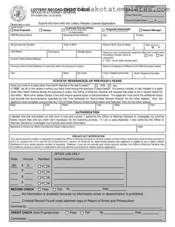 Free Sfn 53859 North Dakota PDF Template